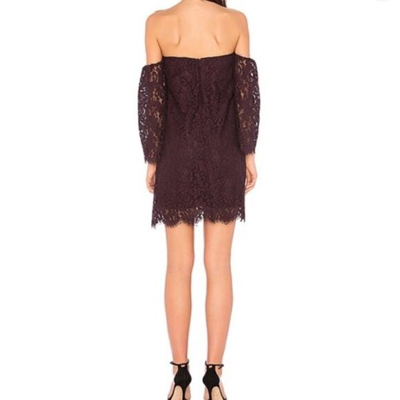 Cupcakes & Cashmere Purple Lace Off Shoulder Sleeveless Dress Size 2 - Picture 8 of 8